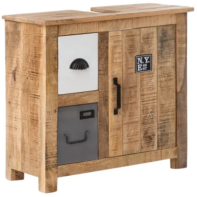 furniture-nabytek.cz - Sada koupelnového nábytku Pune z masivního manga, lakovaná, vícebarevná