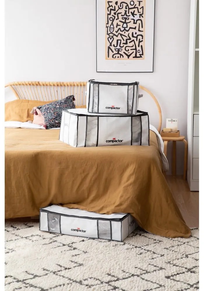 Vákuový/vystužený látkový úložný box na oblečenie 65x45x27 cm Life – Compactor