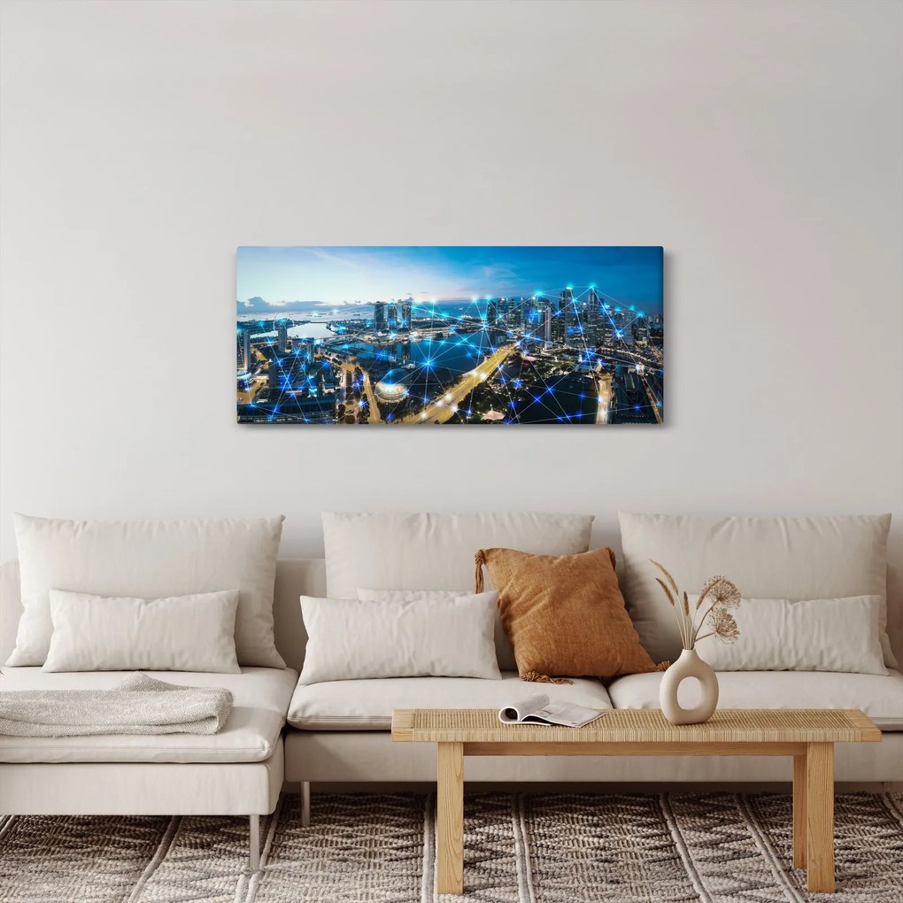 Obraz - Mestská sieť (120x50 cm)