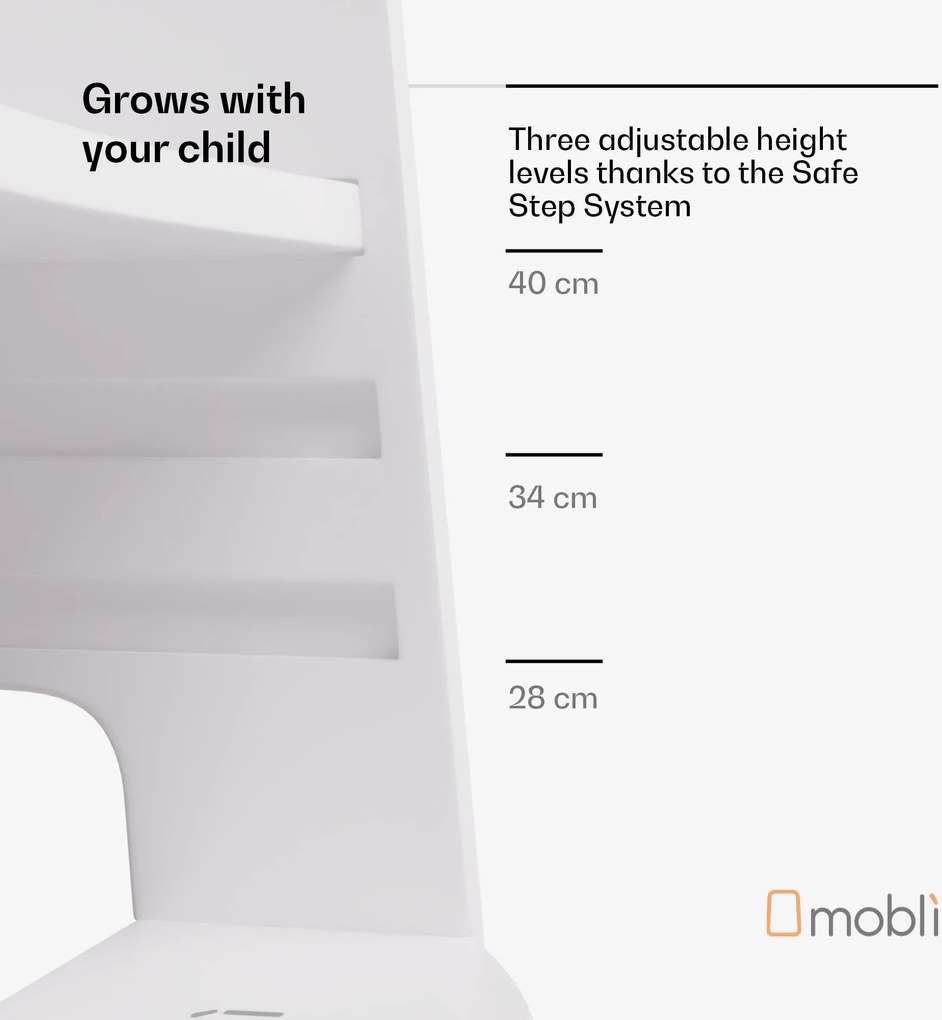 Mobli Ully Montessori, učebná veža, MDF, 40,5 x 86 x 38 cm, výškovo nastaviteľná
