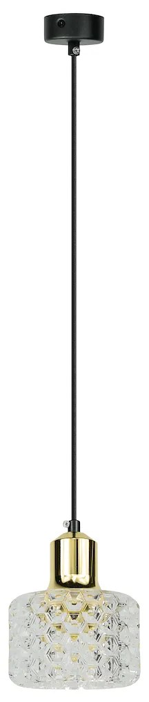 Závesné svietidlo Lumi, 1x transparentné akrylové tienidlo, b/g