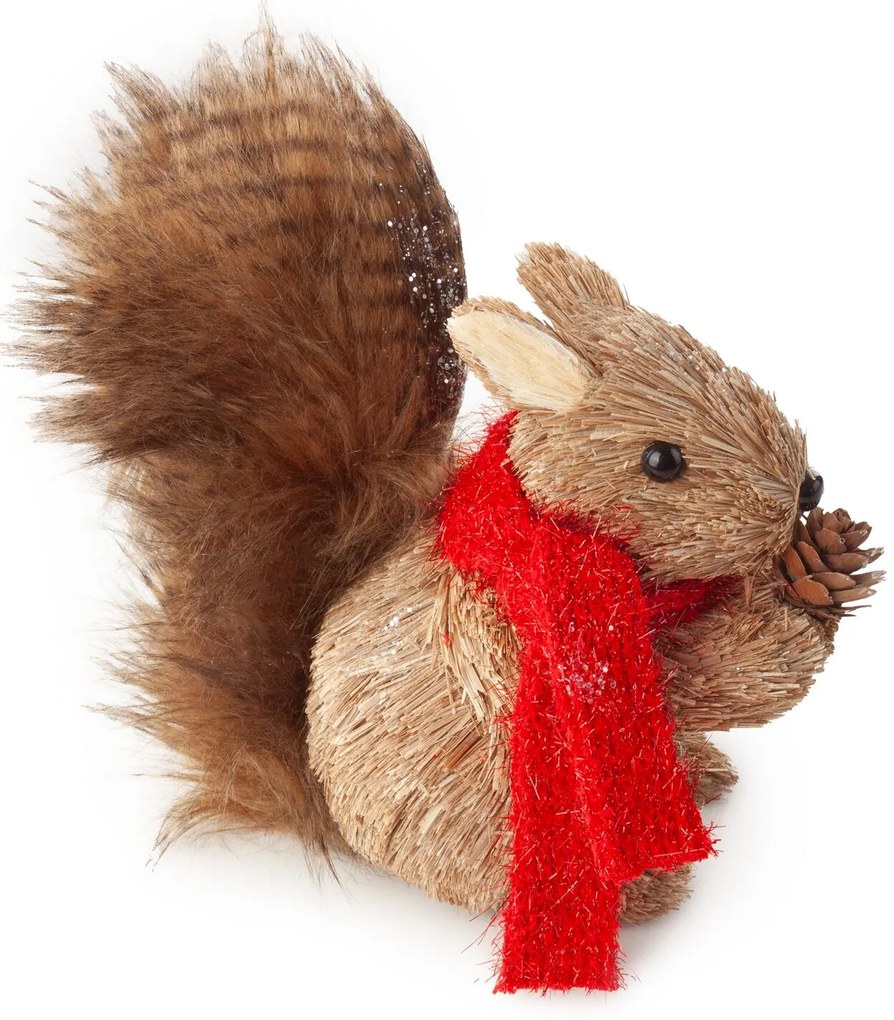 VIANOČNÁ FIGÚRKA SQUIRELL 17X10X20 CM VIACFAREBNÁ