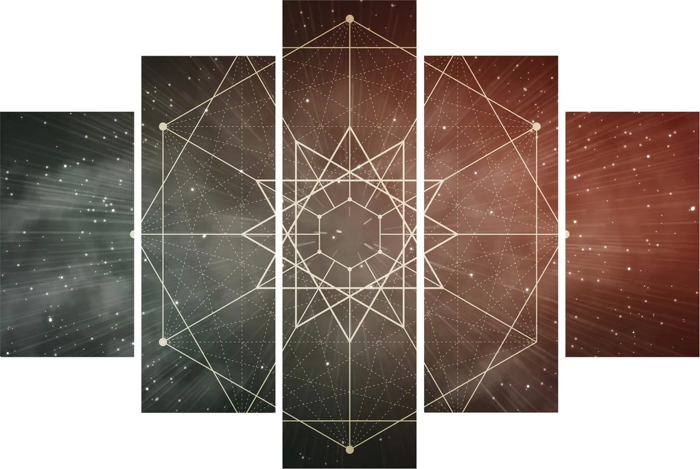 Obraz - Vesmírny dodecagram (150x105 cm)