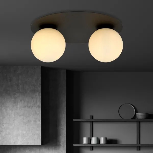 Stropné svietidlo SOLAR 2xE14/10W/230V čierna/biela