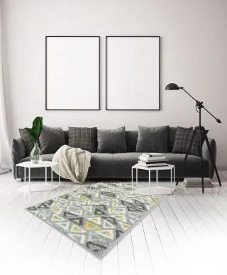 Koberce Breno Kusový koberec PORTLAND 54/RT4E, sivá, viacfarebná,80 x 140 cm