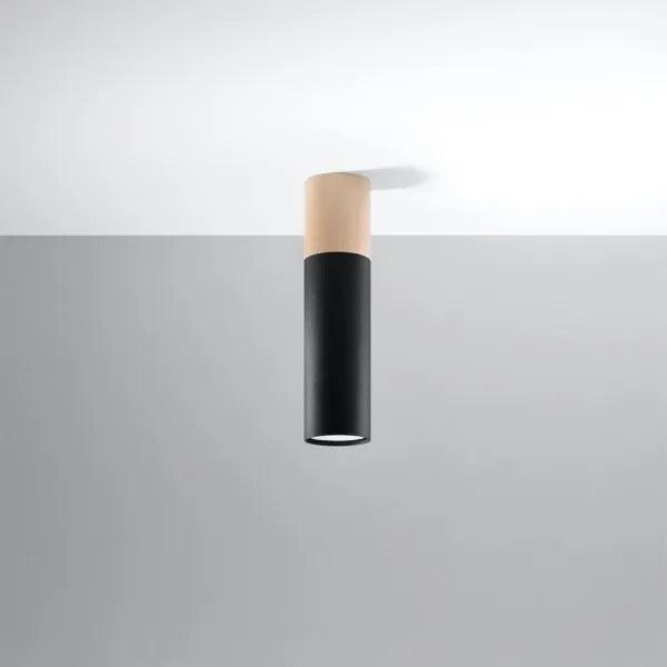 Sollux SL.0635 - Stropné svietidlo PABLO 1xGU10/40W/230V čierna
