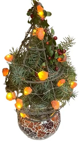 Christmas Tree metal svietidlo CREATIVE LED gemstone 44*20