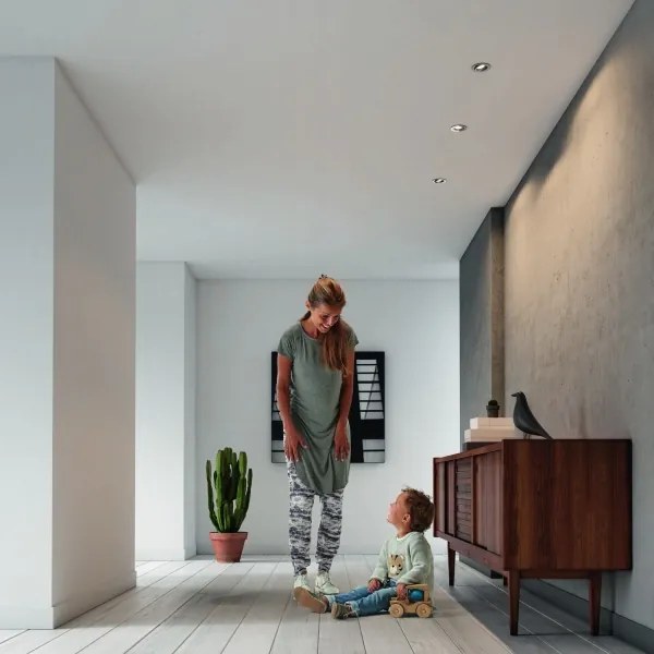 Philips 50393/11/PN – Sada 3× LED RGBW stmievateľných podhľadových svietidiel 1×GU10/4,8W/230V, chróm, s diaľkovým ovládaním