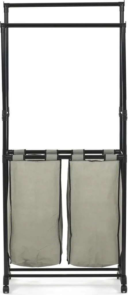 Stojan s úložným priestorom GD-176 BK, plast, čierna