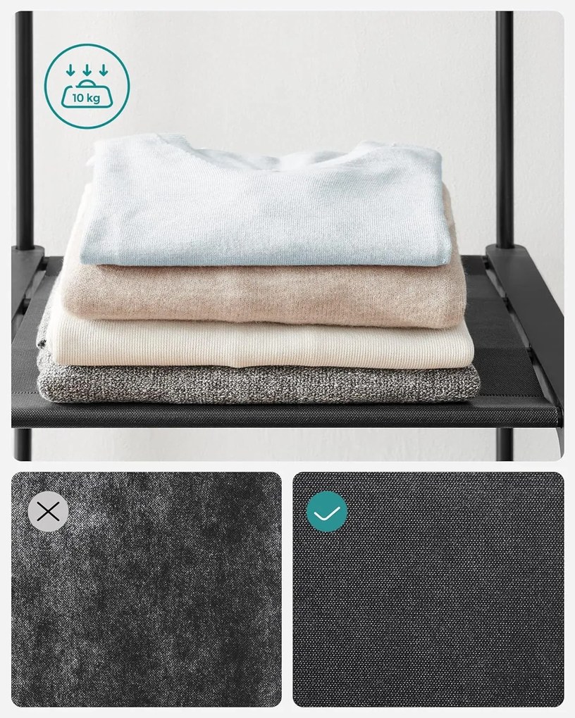 Otevřená šatní skříň Garment černá