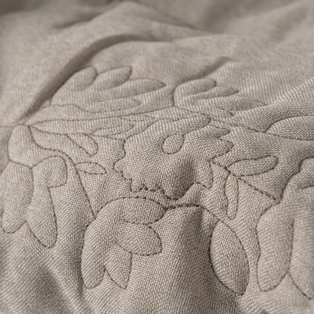 Taupe prešívaný pléd 240x260 cm – Ixia
