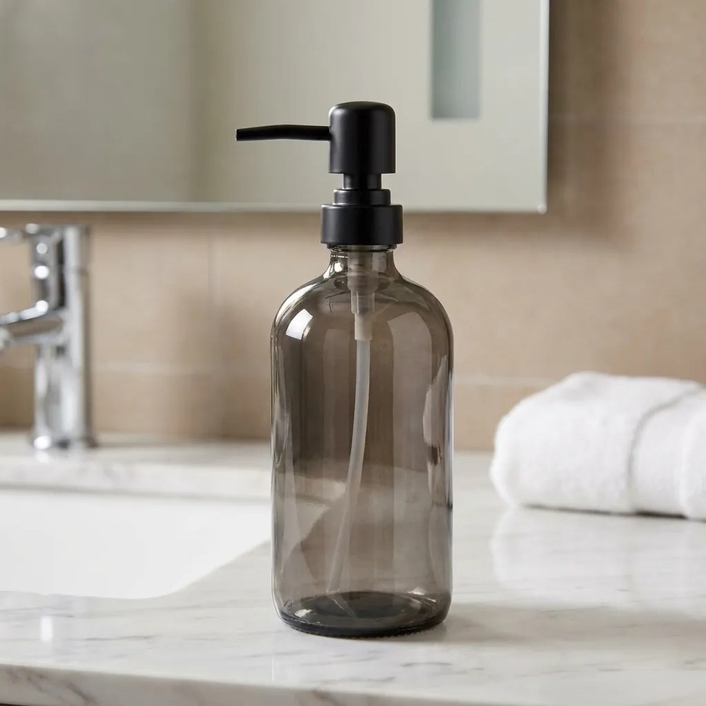 Arte Regal Dávkovač na jar/mýdlo/šampón/kondicionér - 0,5l, černé sklo