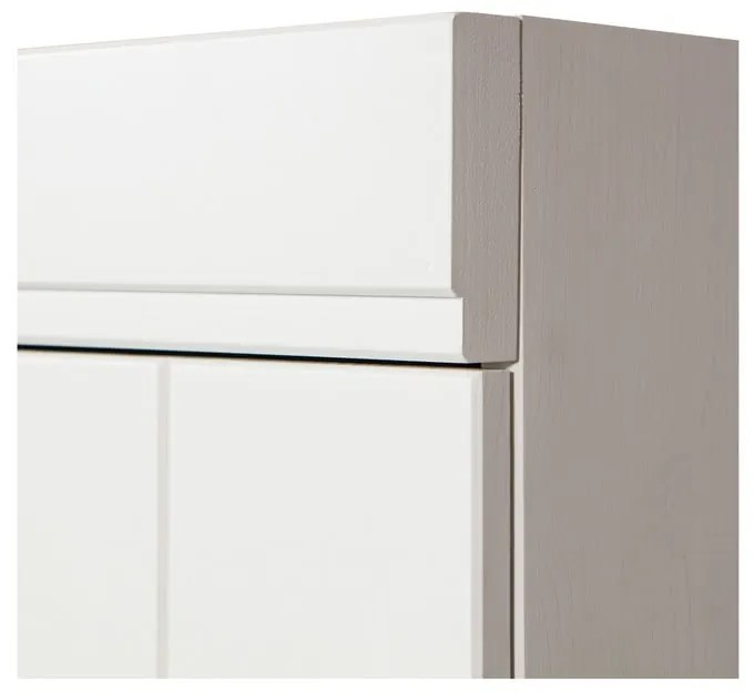 Biela šatníková skriňa z borovicového dreva 77x175 cm Connect – WOOOD