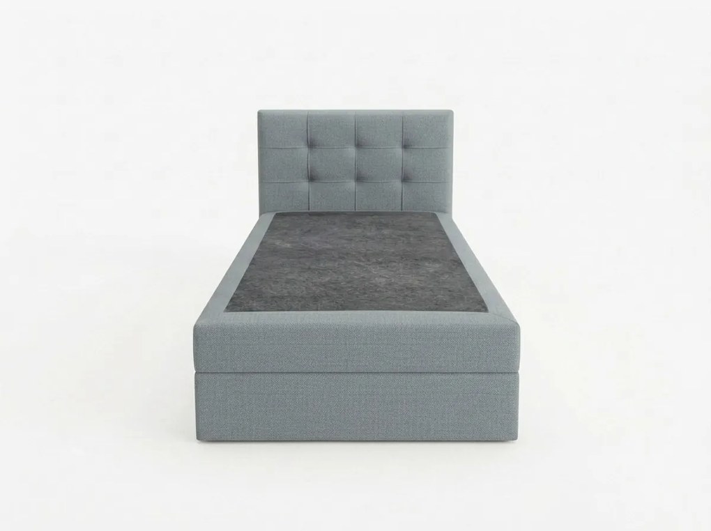 Čalúnená posteľ boxspring DIRELIS TRINITY 90x200 cm sivá Matrac: Matrac Bonell pružinový