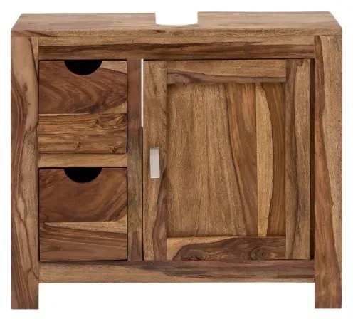 furniture-nabytek.cz - Masívna umývadlová skrinka Lagos z palisandra, lakovaná, hnedá – 70×30×63 cm
