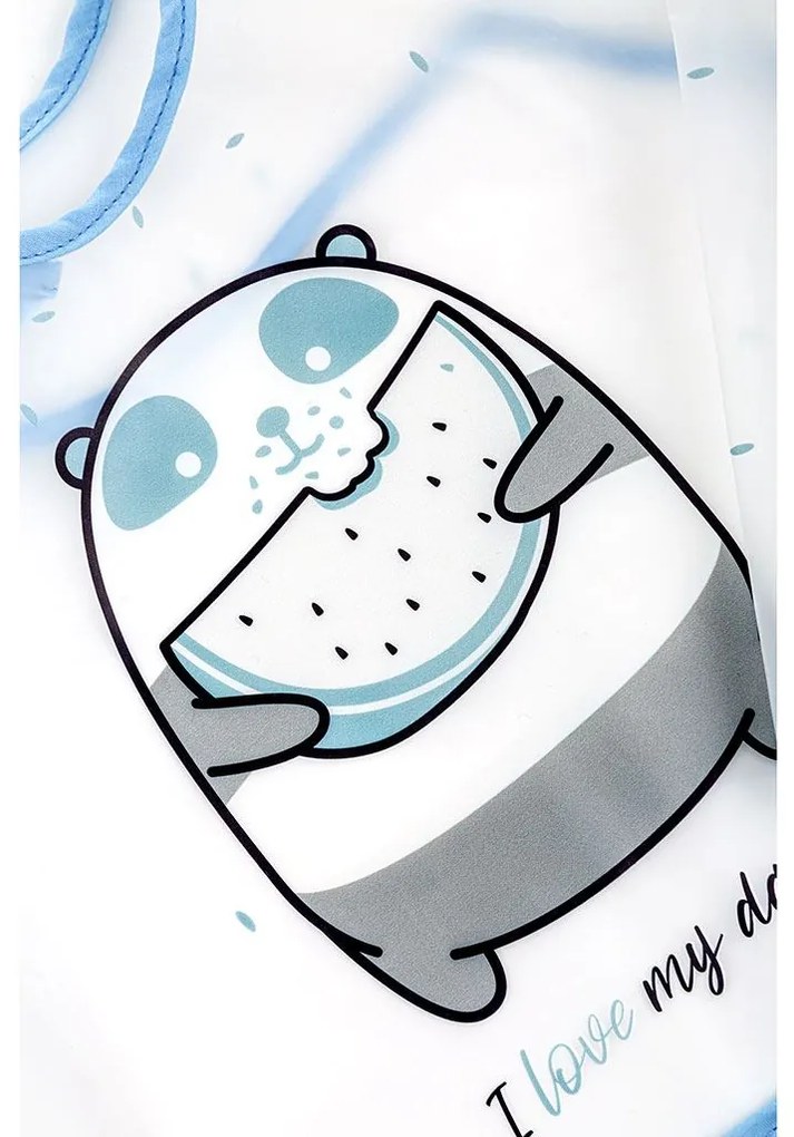 Detský podbradník s rukávmi a vreckom Akuku Panda