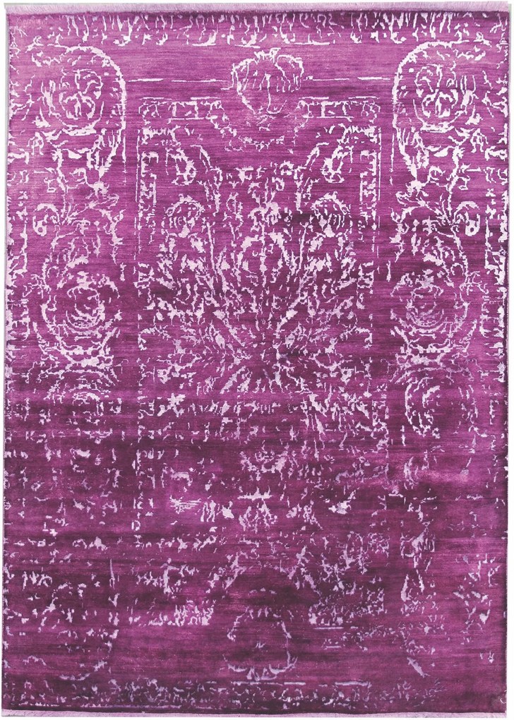 Diamond Carpets koberce Ručně vázaný kusový koberec Diamond DC-JK 2 Purple/silver (overdye) - 365x550 cm