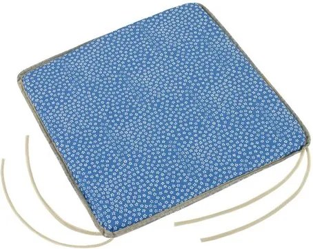 Bellatex Sedák Adela hladký Kytička modrá, 38 x 38 cm