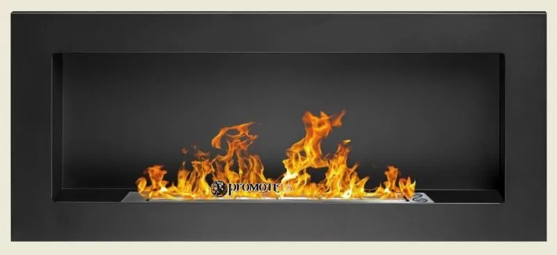 Závesný biokrb na stenu AIASA ČIERNY MAT 90x40x12