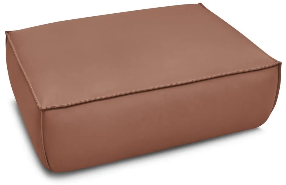 Tmavohnedá podnožka z imitácie kože Boheme – Bobochic Paris