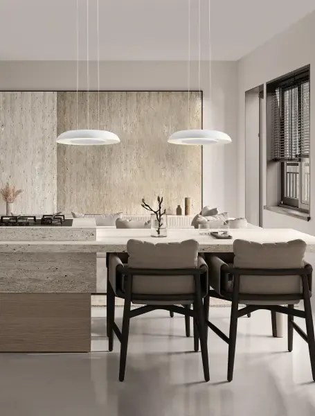 LED stmievateľný biely moderný luster Ormi 40