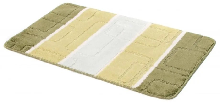 Kúpeľňové predložky Obdĺžniky zelené 3 ks 50x80cm