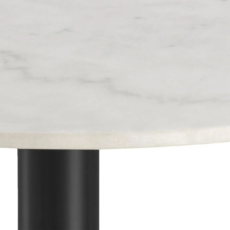 Jedálenský stôl Corby biely mramor/čierny