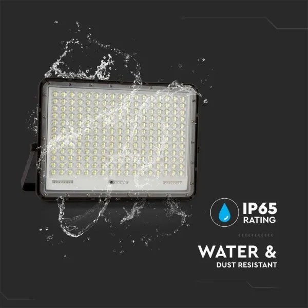 LED Vonkajší solárny reflektor LED/30W/3,2V 6400K čierna + DO