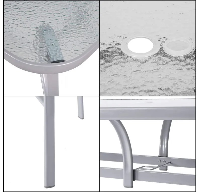 Záhradný stôl SPRINGOS GF1013 - sivý