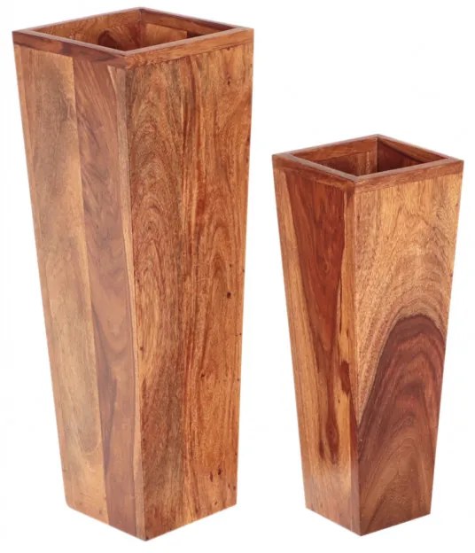 Kvetináč Kali 2 ks indický masív palisander Orech