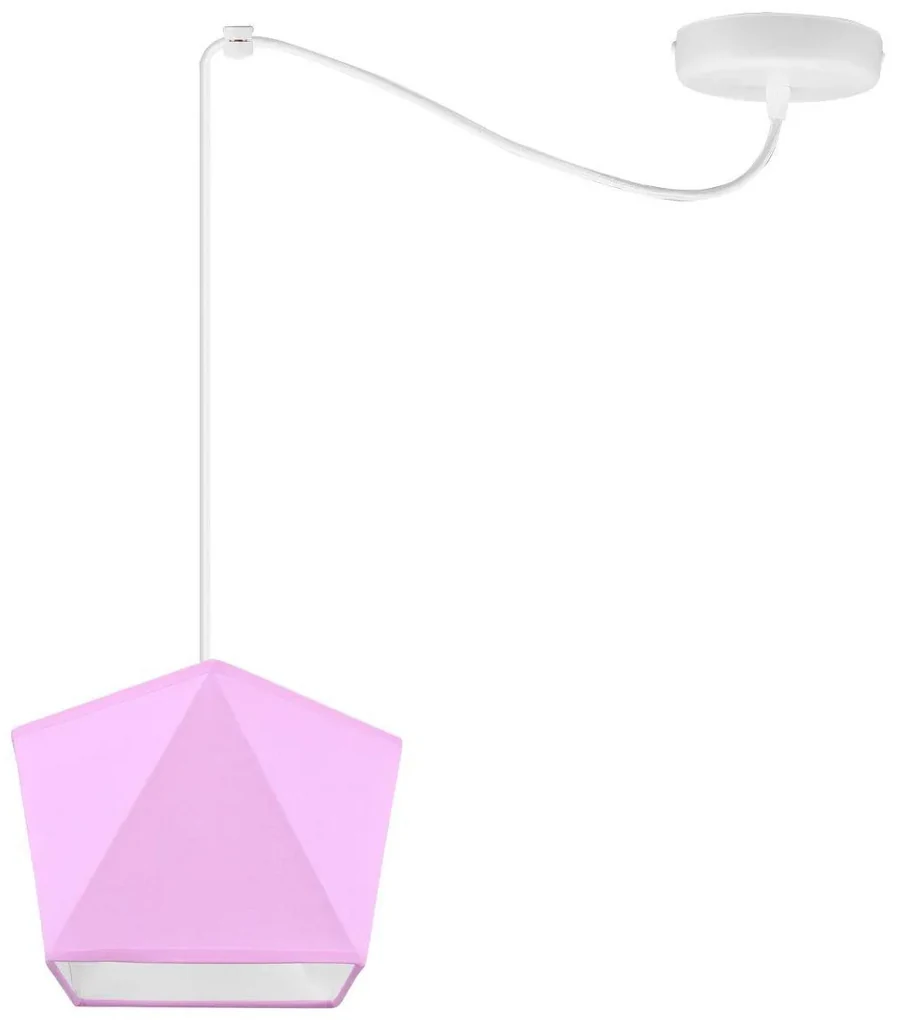 Závesné svietidlo Diamond Spider, 1x textilné tienidlo (výber z 10 farieb), (výber z 2 farieb konštrukcie)