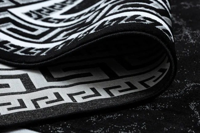 Koberec GLOSS 2813 87 styl, greek - čierny, sivý