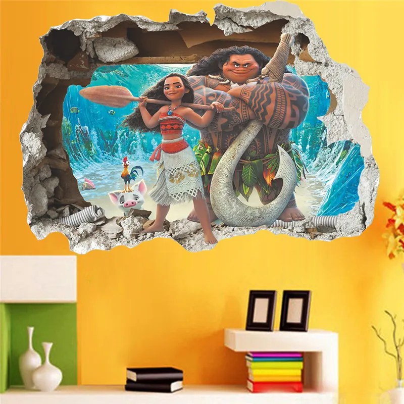 Veselá Stena Samolepka na stenu na stenu Odvážna Vaiana Veľkosť: 70 x 50 cm