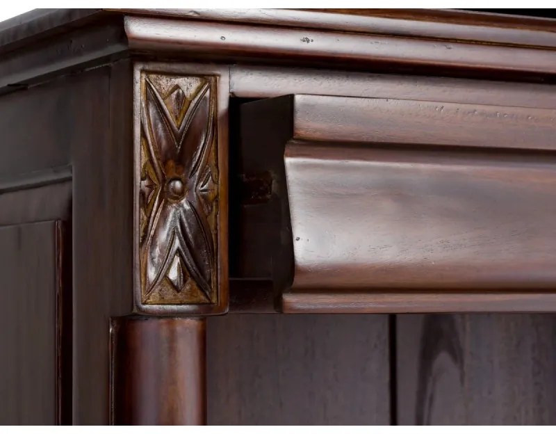furniture-nabytek.cz - Masívna knižnica Cambridge II z mahagónu, lakovaná, hnedá – 85×36×180 cm
