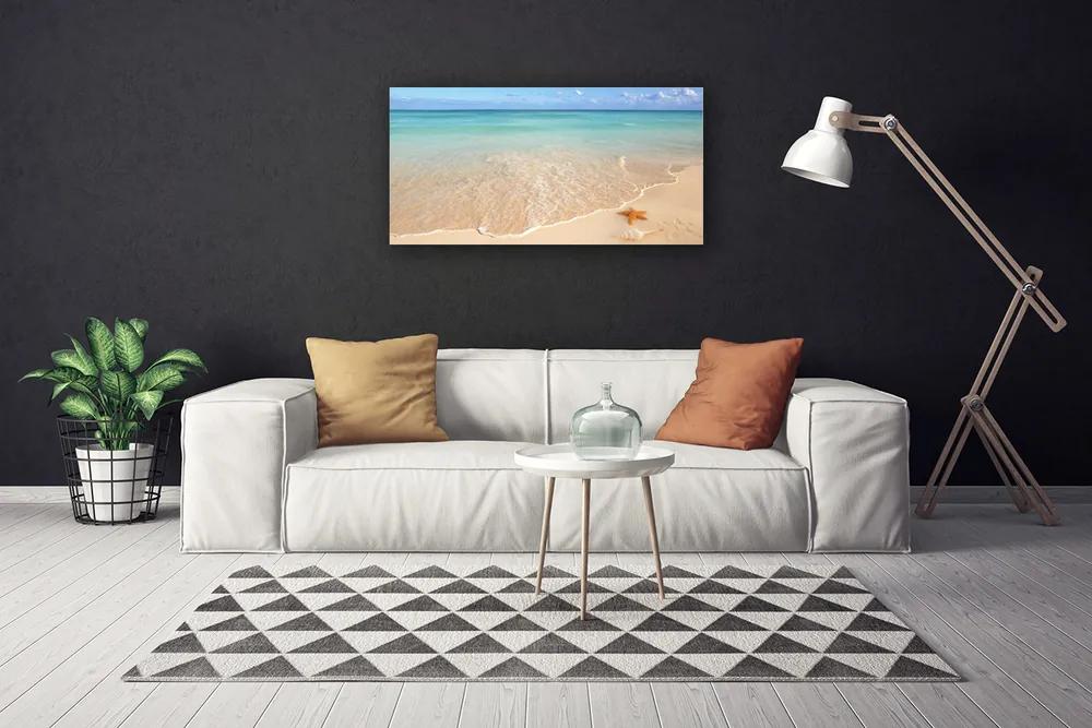 Obraz na plátne Pláž hviezdice príroda 125x50 cm
