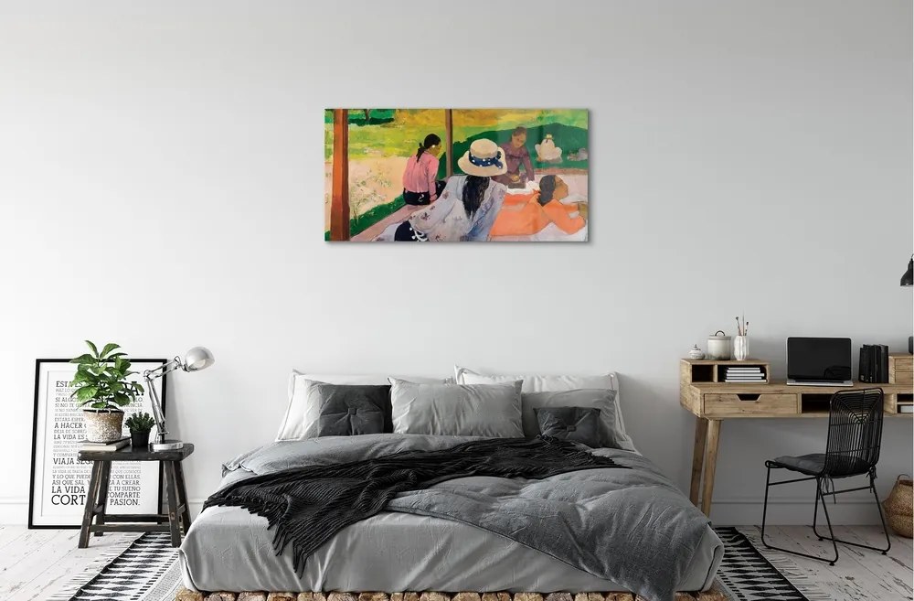 Obraz na skle Art maľoval stretnutie 100x50 cm