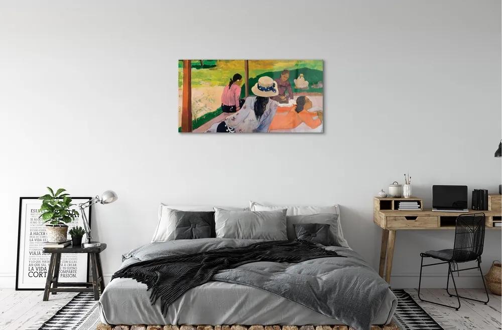 Obraz na skle Art maľoval stretnutie 125x50 cm