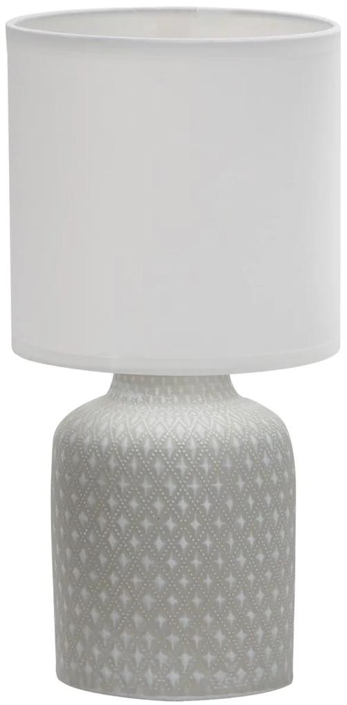 CLX Moderná stolová lampa IMOLA, 1xE14, 40W, sivá