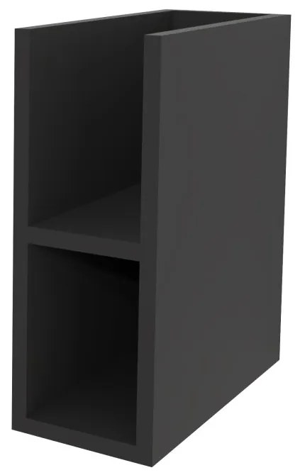 Mereo, Mereo Aira, kúpeľňová skrinka 20 cm, spodná, Multidecor, Čierna Supermat, MER-CN797SCIPM