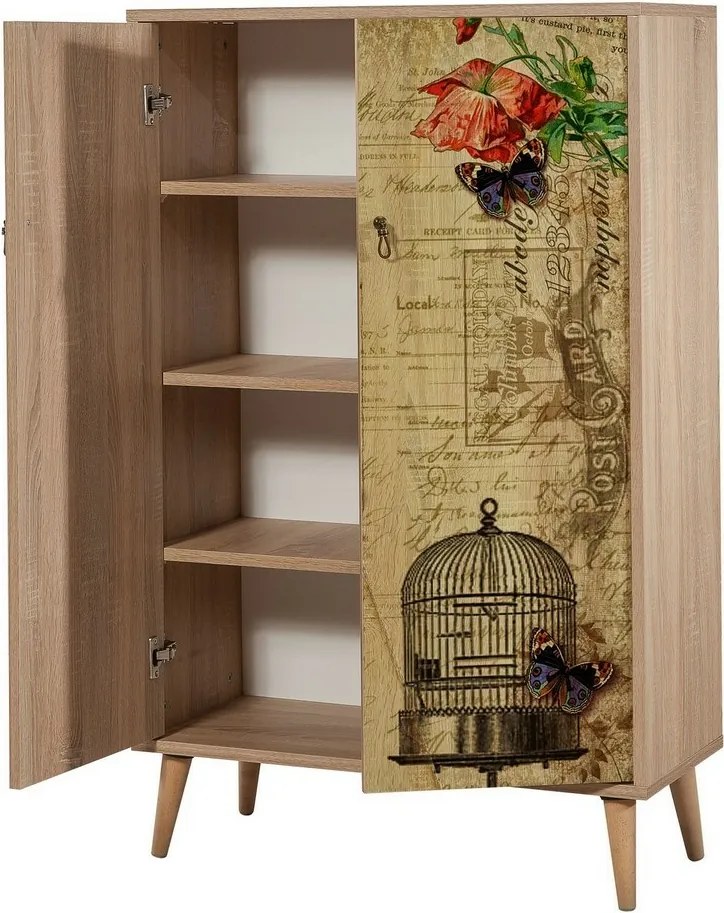 Skrinka Mega Sonoma Oak Roses