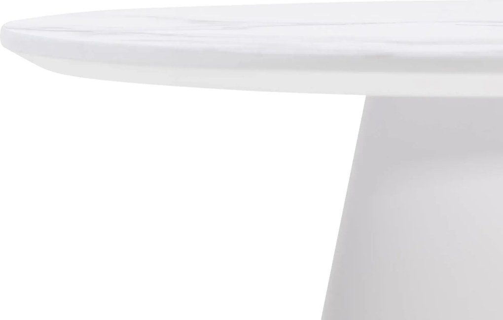 Konferenčný stolík Margos 46 cm biely/mramor I