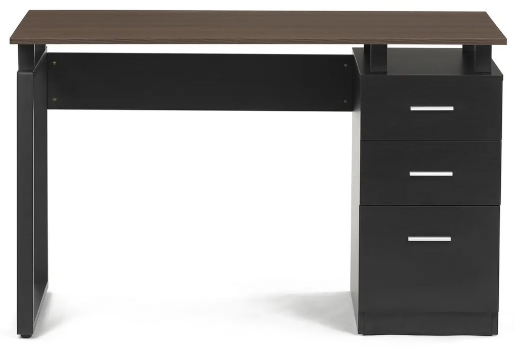Kancelársky stôl 3218 OAK, čierny a dubový