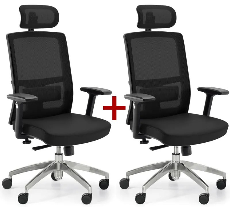 Kancelárska stolička NED MF 1+1 ZADARMO, čierna