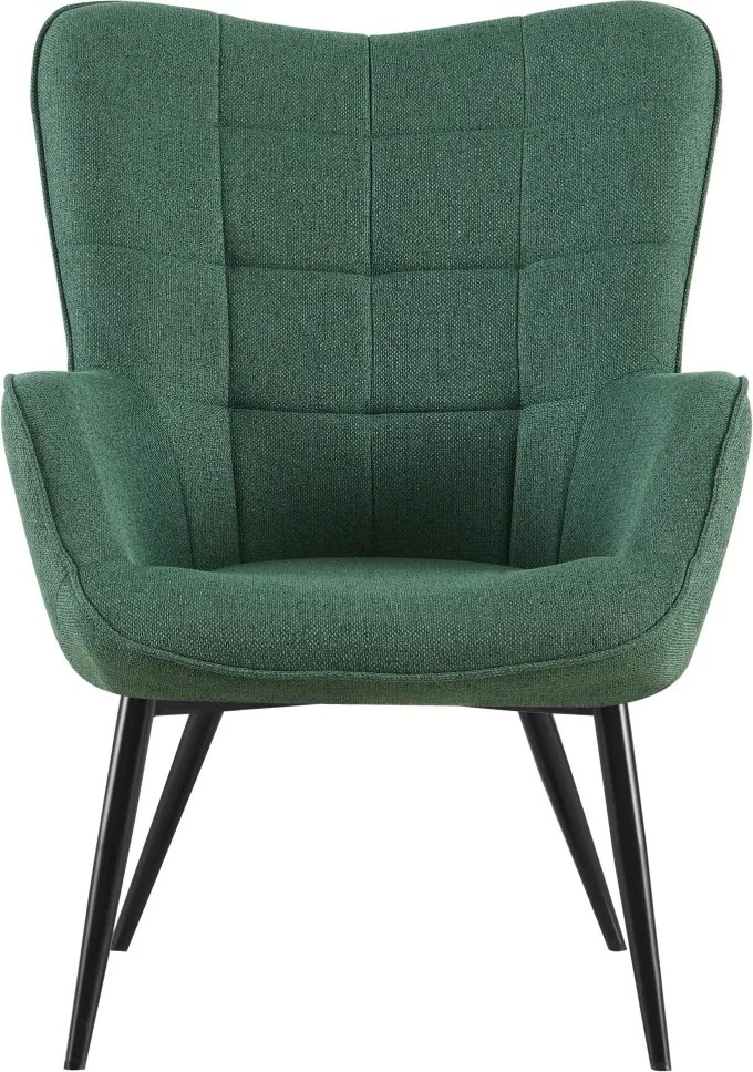 Kreslo Hannah, zelená tkanina