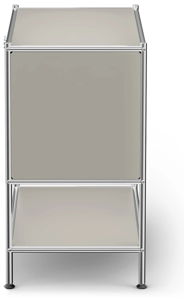 Kovová odkladacia skrinka »CN3« s výklopným priečinkom, svetlosivá