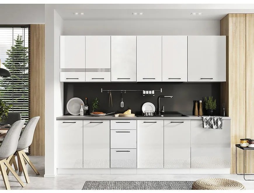 Kuchyňa Oscar 260 Biely lesk Bb