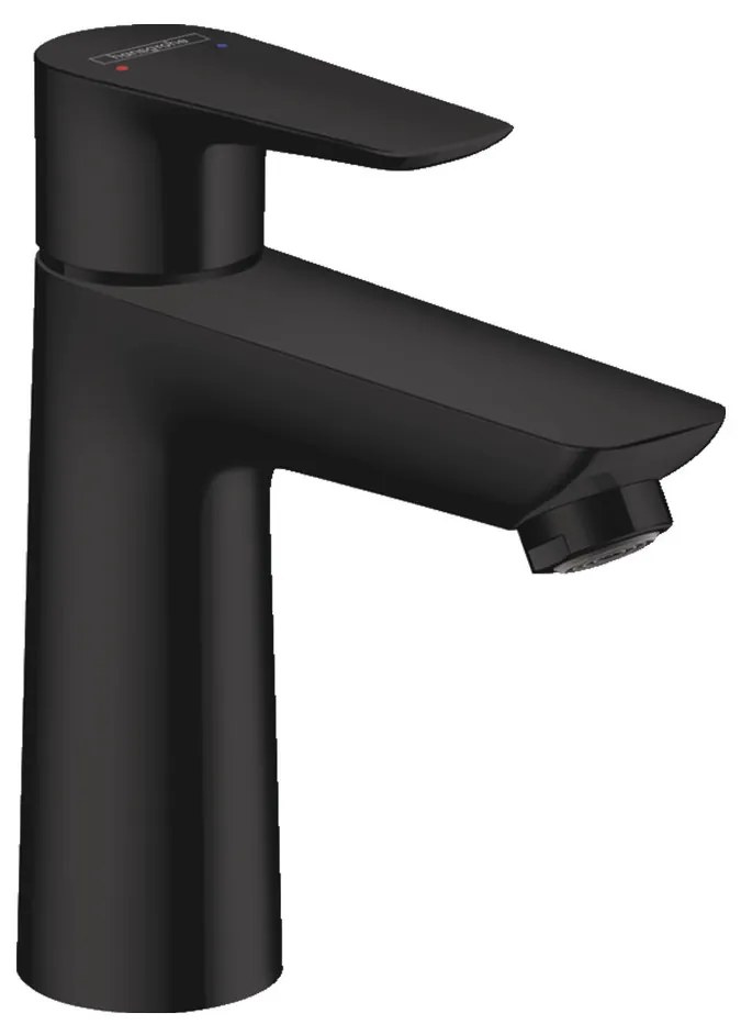 Hansgrohe Talis E, umývadlová batéria 110 s odtokovou súpravou s ťahadlom, čierna matná, HAN-71710670