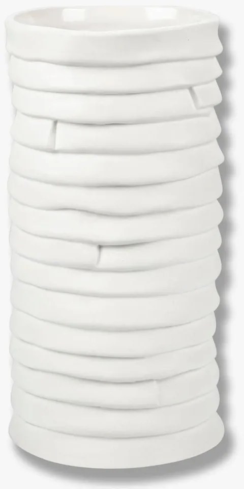 Biela porcelánová ručne vyrobená váza Ribbon – Mette Ditmer Denmark