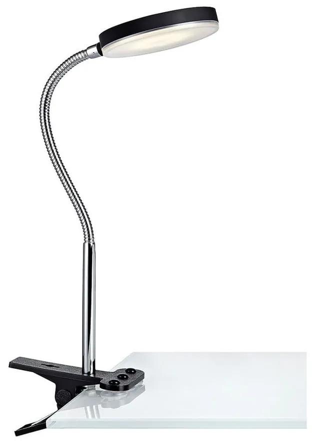 Čierna stolová LED lampa so štipcom Markslöjd Flex