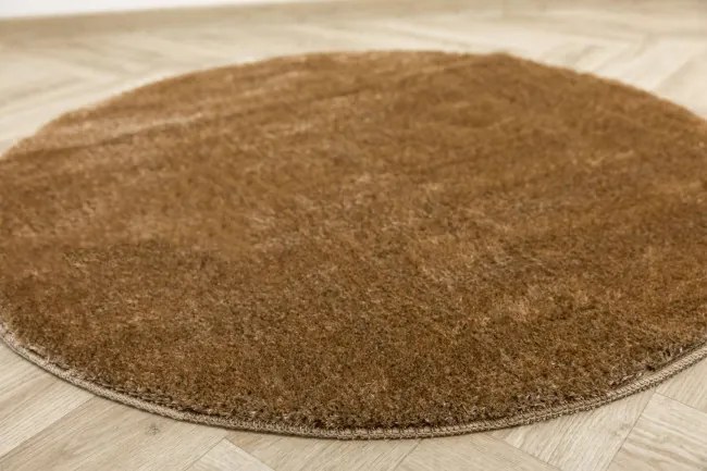 Kúpeľňový koberček Malmo hnedý, kruh